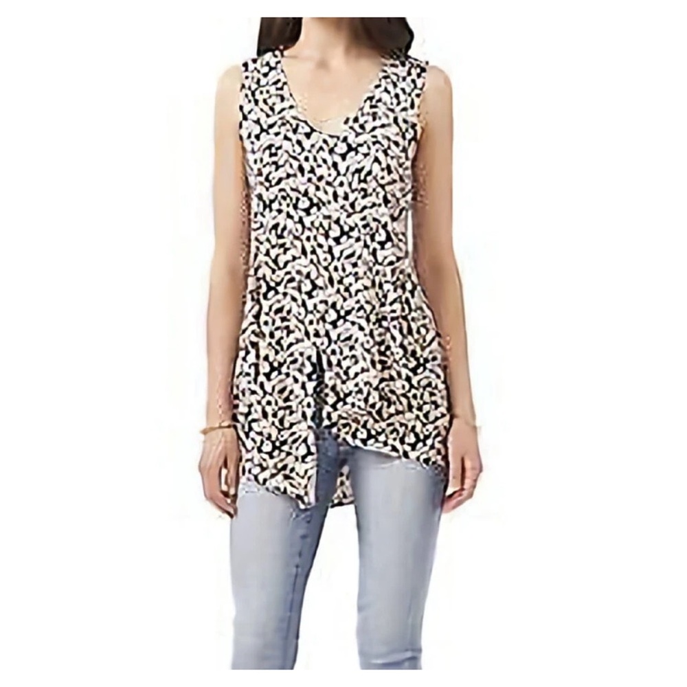 VINCE CAMUTO Womens - Size S - Blue Animal Print Sleeveless Top